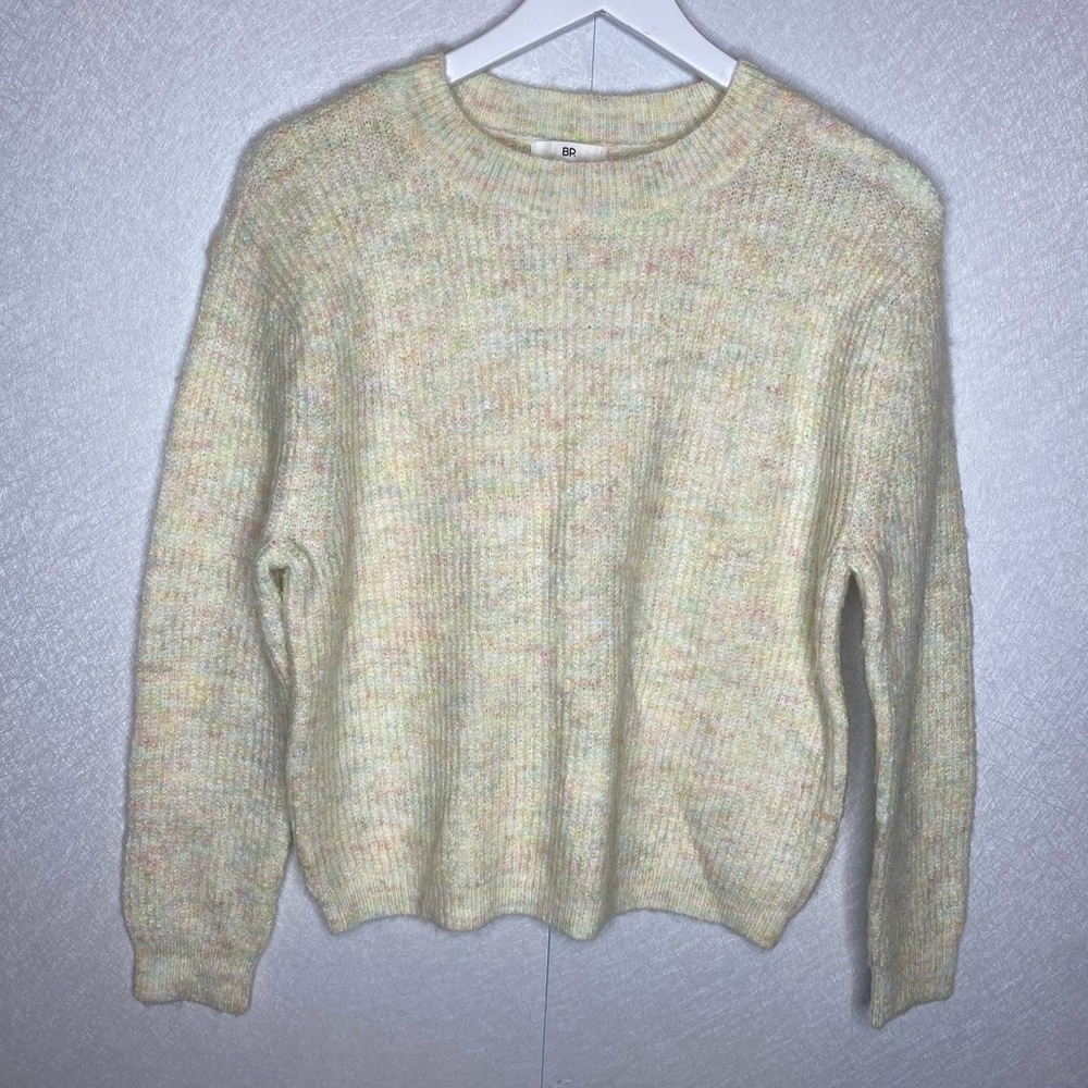 BP Soft Rainbow Confetti Marled Crew Neck Sweater Size X-Small